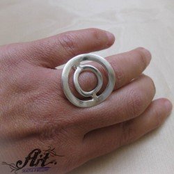 Сребърен пръстен без камъни R-957